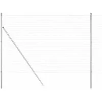 vidaXL Zaun mit Pfosten Silber 1.6 x 10 m Stahl - Gartenzäune aus hochwertigem, wetterfestem Stahl, pulverbeschichtet für langlebige Farben und minimalen Pflegeaufwand – ideal für sichere Gartenabgrenzungen.