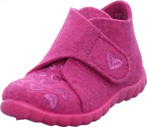 Superfit Baby Mädchen Happy Hausschuh, PINK 5500, 19 - Hausschuhe für Mädchen, aus hochwertigem Leder und Textil, mit Relaxed Fit für optimalen Tragekomfort und Bewegungsfreiheit.