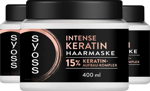 SYOSS Haarmaske Intense Keratin, 3x 400ml von Syoss