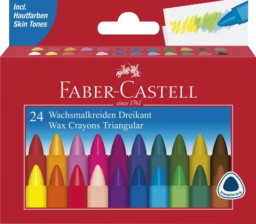 FABER-CASTELL Triangular Wachsmalstifte 24 St. von Faber-Castell