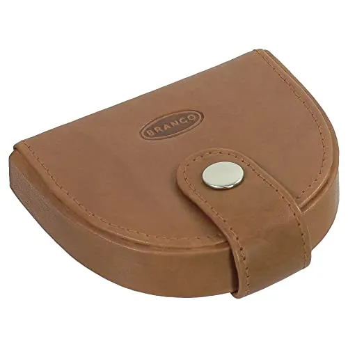 Branco Leder Herren Schütter Kleingeldbörse Münzbörse Schüttbörse Geldbörse Geldbeutel Portemonnaie weiches Rindsleder Farbe Natur