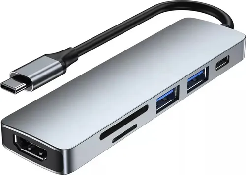 in 1 Typ-C Hub zu 4K HDMI / USB 3.0 / TF / SD / PD 60W Adapter für MacBook/Windows Laptop 6