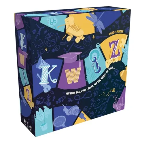 Asmodee Spiel Kwiz DE - bunt, spannendes Gesellschaftsspiel für ab 14 Jahren, fördert Wissen und Teamgeist