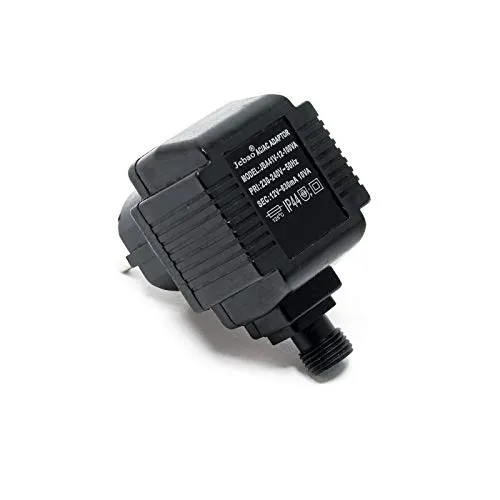 SunSun Netzteil JBA41V-12-100VA 12 V 830 mA, 2-poliger Netzadapter mit Niedervolt-Stecksystem, Transformator IP44 für Teichbeleuchtung und Garten