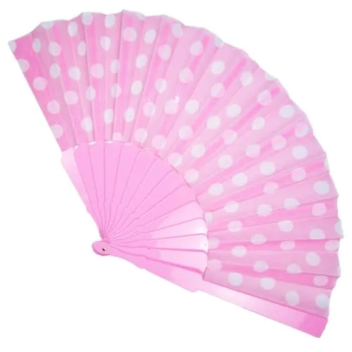 Funny Fashion Fifties Fächer mit Punkten | Rosa von Funny Fashion