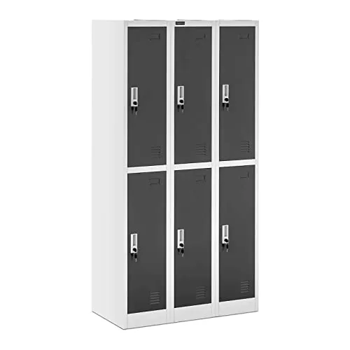 Fromm&Starck Fächerschrank Metallschrank - 6 Fächer abschließbar - Schränke - abschließbarer Spindschrank mit 6 Fächern, ideal für Büro und Schule, bietet sicheren Stauraum für Wertsachen und Kleidung, belastbar bis 200 kg.
