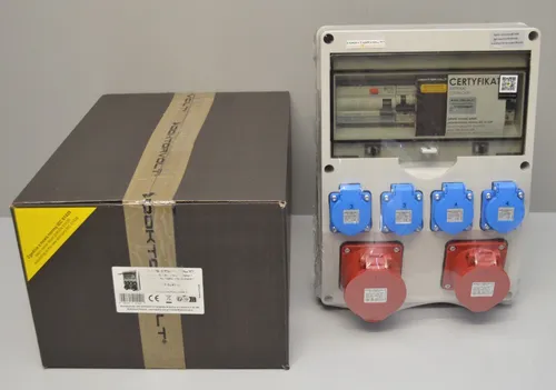 Baustromverteiler TGD-S/FI CEE 32A/16A 4x230V - Robuster Stromverteiler von Doktorvolt - Sonstige Kabel & Adapter - IP44 Baustromverteiler mit 4x230V und 2 CEE-Steckdosen für maximale Flexibilität auf Baustellen.
