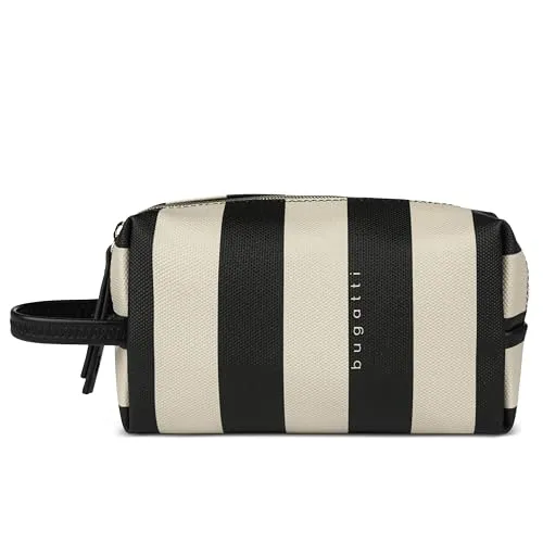 bugatti Cleo Kosmetiktasche – Stilvolles Täschchen aus Kunstleder - Kompakte Kosmetiktasche (18 x 7 x 11 cm) für unterwegs. Praktisches Hauptfach mit Reißverschluss und Steckfach für Make-up. Hochwertige Verarbeitung und flexibler Tragekomfort durch kleinen Griff.