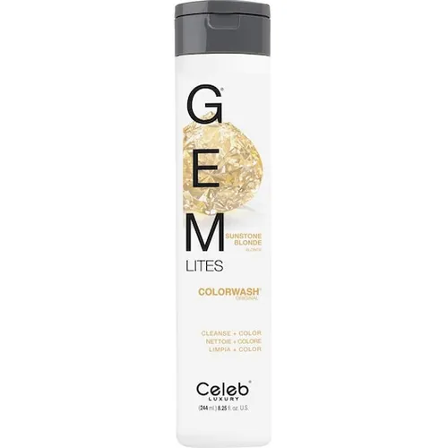 Gem Lites Colorwash Sunstone, 244 ml - Veganes Farbshampoo für hellblondes Haar, intensiviert die Farbe und stärkt mit Bond Rebuilder, ideal für die Pflege von coloriertem Haar.