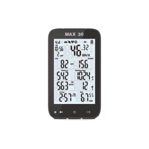 Shanren MAX 30 Fahrradcomputer, Fahrradzähler ANT+ BLT 4.0 GPS mit Rücklichtkontrolle 3' Bedienung über Apps