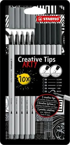 STABILO Creative Tips ARTY in schwarz von STABILO