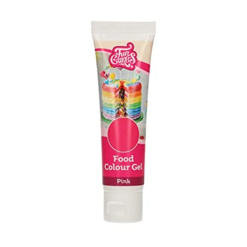 FunCakes Food Colour Gel Rosa: Hochkonzentrierte Lebensmittelfarbe für Teig, Creme, Fondant, Marzipan. Einfache Dosierung. Einzelne Tropfen, um lebendige Farben zu erzeugen. Halal. 30 g.