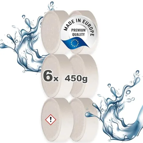 6x 450g Luft-Entfeuchter Granulat Tabs Nachfüllpackung für Raumentfeuchter Tabletten Nachfülltabs ohne Strom
