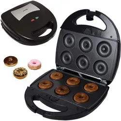 Syntrox Germany Multimaker SM-1300W-Masto mit Wechselplatten – 1300W Leistung, vielseitig für Waffeln, Sandwiches, Grillen & mehr (Donut Maker)