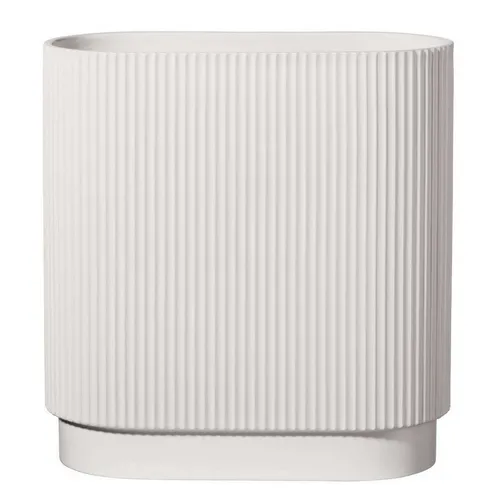 Vase ART DECO weiß matt - Stilvolle Keramikdekoration - Vasen, elegantes Design und vielseitig einsetzbar für jeden Raum, verleiht Ihrem Zuhause einen besonderen Touch und schafft ein gemütliches Ambiente.