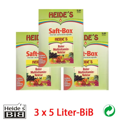 Roter Multivitamin-Nektar, 3 x 5 Liter-BiB - 3er-Pack