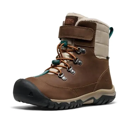Keen Youth Kanibou WP - Wasserdichte Winterschuhe 32/33 - Wanderschuhe für kalte Tage, wasserdicht und isolierend, ideal für Schneeschuhwandern und Wandern. Farbe: Braun, Größe: 32/33. Entdecken Sie weitere Top-Angebote von Keen!