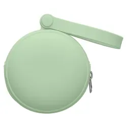 kwmobile In-Ear Kopfhörer Case kompatibel mit in-ear Headphones Hülle - Headphones Schutzhülle aus Silikon - Innenmaße 8 x 8 cm - Pastellgrün - Grün