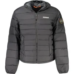 Herrenjacke Regular Fit mit Kapuze - Nachhaltige Mode in Schwarz - Funktionsjacken aus recyceltem Material, stilvoll und umweltbewusst. Diese schwarze Herrenjacke bietet modernen Tragekomfort und setzt ein Zeichen für Nachhaltigkeit.