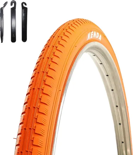 Kenda K-142 Fahrradreifen Fahrradmantel Orange 40-635 (28 x 1 1/2) inkl. Reifenheber 1 x