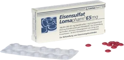LOMAPHARM GmbH EISENSULFAT Lomapharm 65 mg überzogene Tab. 50 St 02750538
