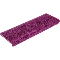 vidaXL Treppenstufenmatten 15 STK. - Rutschfest und Faltbar - Stufenmatten in Violett, 65x21x4cm, schützen vor Abrieb und Rutschgefahr. Ideal für Sicherheit und Komfort auf Treppen, waschbar und einfach zu befestigen.