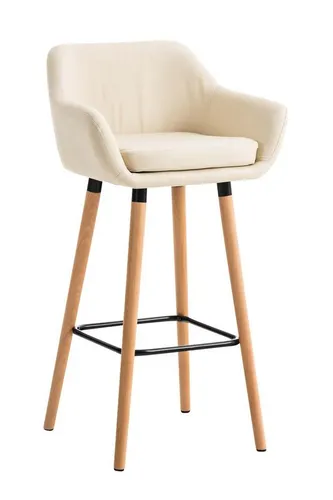 TPFLiving Barhocker Grande mit Rückenlehne in beige von TPFLiving