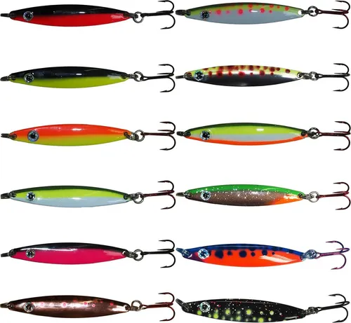 Eisele Eitz-Fly mit Drillingshaken - Meerforellenblinker, Gewicht / Länge / Hakengröße:17g / 8cm / Gr. 4, Farbe:rot/schwarz