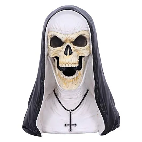 Nemesis Now James Ryman Schwester Mortis Skelett Nonne Horror Büste Figur, Schwarz, 29 cm