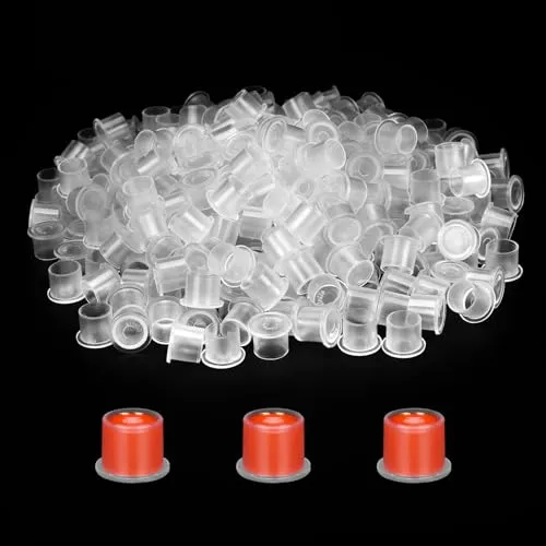 ATOMUS 300Pcs Tattoo Ink Cups with Base Pigment Cups S Ink Container for Tattoo Kit Tattoo Supplies