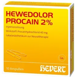 Hewedolor Procain 2% Injektionslösung 20 ML von Hevert-Arzneimittel