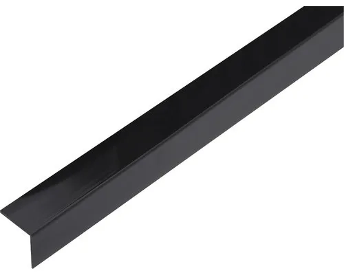 Produktbild Winkelprofil PVC schwarz glänzend selbstklebend 20x20x1,5 mm, 1 m