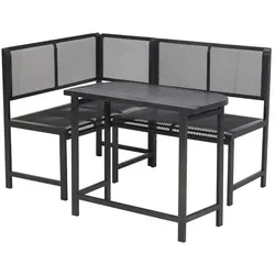 Produktbild Merxx Gartenmöbel Eckbank Set Elos – 1 Eckbank & 1 Klappentisch 90 x 50 cm