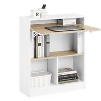 SoBuy Klapptisch FWT104, Weiß-Natur