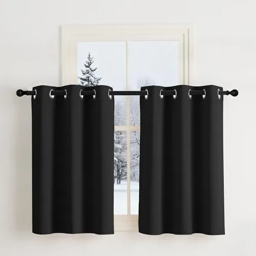 Vorhänge & Gardinen Schwarz von NICETOWN
