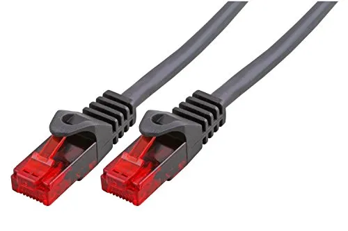 BIGtec LAN Kabel 1,5m Netzwerkkabel Ethernet Internet Patchkabel CAT.6 schwarz Gigabit für Netzwerke Modem Router Switch 2 x RJ45 kompatibel zu CAT.5 CAT.6a CAT.7 Stecker