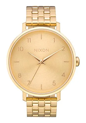 Nixon Damen Analog Quarz Uhr A1090502-00 - Armbanduhren für Damen mit japanischem Miyota-Quarzwerk, 38 mm Edelstahlgehäuse, 50 m wasserdicht und stilvollem Zifferblatt. Perfekt für jeden Anlass.