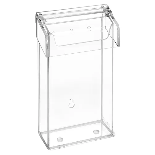 DIN Lang Hoch Prospektbox / Prospekthalter mit Deckel, wetterfest für Aussen