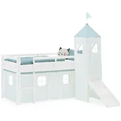 Homestyle4u Hochbett Mintgrün mit Rutsche in grün von Homestyle4u