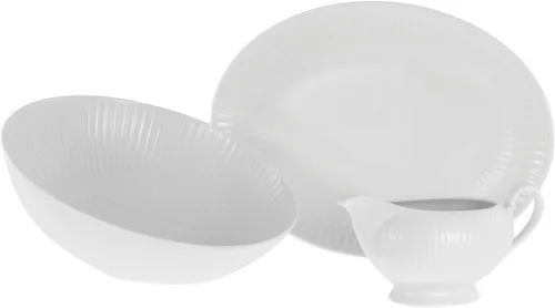 Creatable Servierschalenset Valencia, 3-teilig, rund in weiß von CreaTable