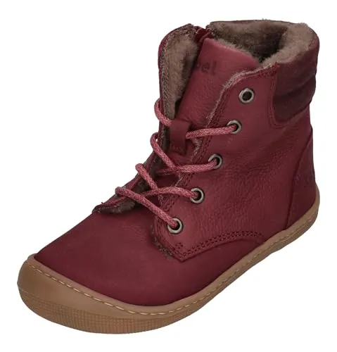KOEL Barefoot Kinderstiefel - DARIUS WOOL - bordo, Größe:29 EU