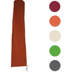 HWC Schutzhülle für Ampelschirm bis 4m, terracotta - Sonnenschirm-Zubehör mit praktischem Reißverschluss und wasserdichter PVC-Beschichtung. Schützt Ihren Ampelschirm optimal vor Witterung und Ausbleichen.