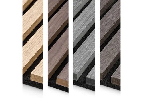 HAGEFOL Wandpaneel Akustikpaneele Holz 240x60 cm - Wandpaneele für akustische Dämmung, 3D Lamellenoptik, ideal für stilvolle Raumgestaltung und Schallreduzierung.
