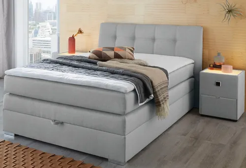 Jockenhöfer Gruppe Boxspringbett Amelie, mit Bettkasten und Topper, erhältlich in 120 & 140cm Breite