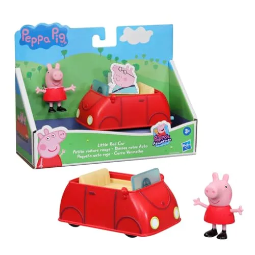 Peppa Pig Peppa’s Adventures Kleine Fahrzeuge Kleines rotes Auto mit Figur, Ab 3 Jahren geeignet