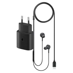 Samsung AKG In-Ear-Kopfhörer-Set Typ C mit Schnellladekopf, Schwarz