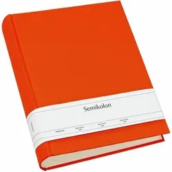 Semikolon Album Classic Large orange - Hochwertiges Fotoalbum mit Buchleinenbezug und 130 cremeweißen Fotokartons, bietet Platz für 260 Fotos im Format 10 × 15 cm und schützt Ihre Erinnerungen.