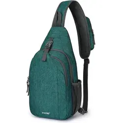 Rucksack Slingbag mit Diebstahlschutz in Dunkelgrün