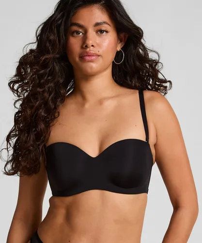 Hunkemöller Gepolsterter trägerloser Push-Up BH Smooth - Caviar - 80A - Genieße höchsten Tragekomfort mit diesem trägerlosen Push-Up BH, der sich perfekt anpasst und eine schmeichelhafte Silhouette zaubert. Ideal für jeden Anlass, sorgt er für einen nahtlosen Look unter deiner Kleidung.