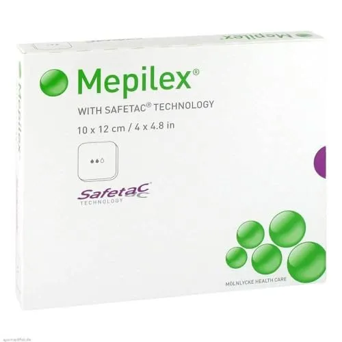 Mepilex 10x12cm Verband - 5 Stück - Kompressen & Verbände, hochabsorbierender Verband für optimale Wundheilung und Komfort.